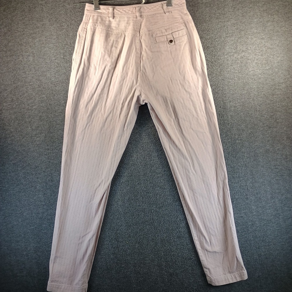 Liz Sport Jeans Womens 10 Pink‎ Light Wash Buttons Stiped Skinny Tapered Leg - Picture 5 of 11